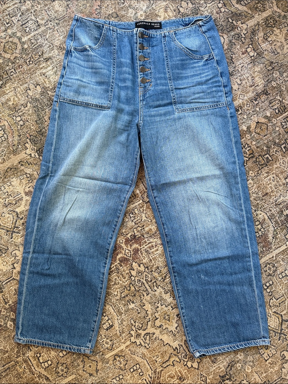 Veronica Beard Wide leg cropped Jeans